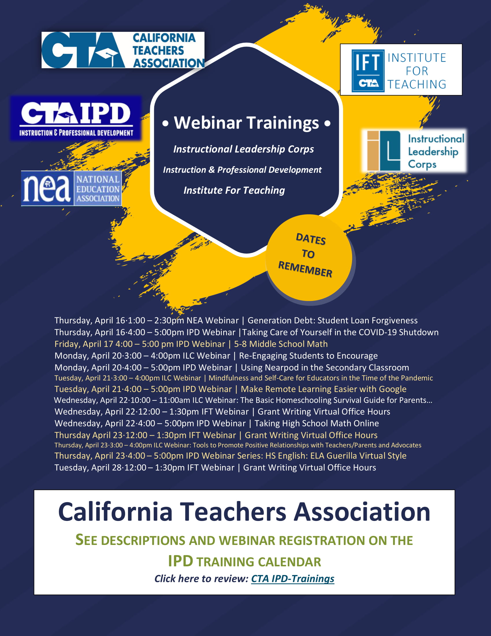 CTA Webinar Trainings – Vacaville Teachers Association